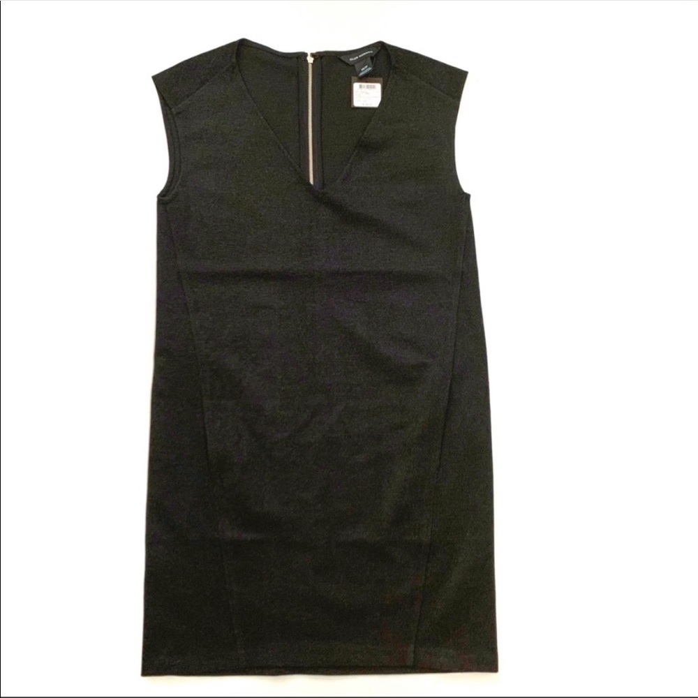 New Club Monaco Dark Gray Career Shift Mini Dress with inseam pockets size XS